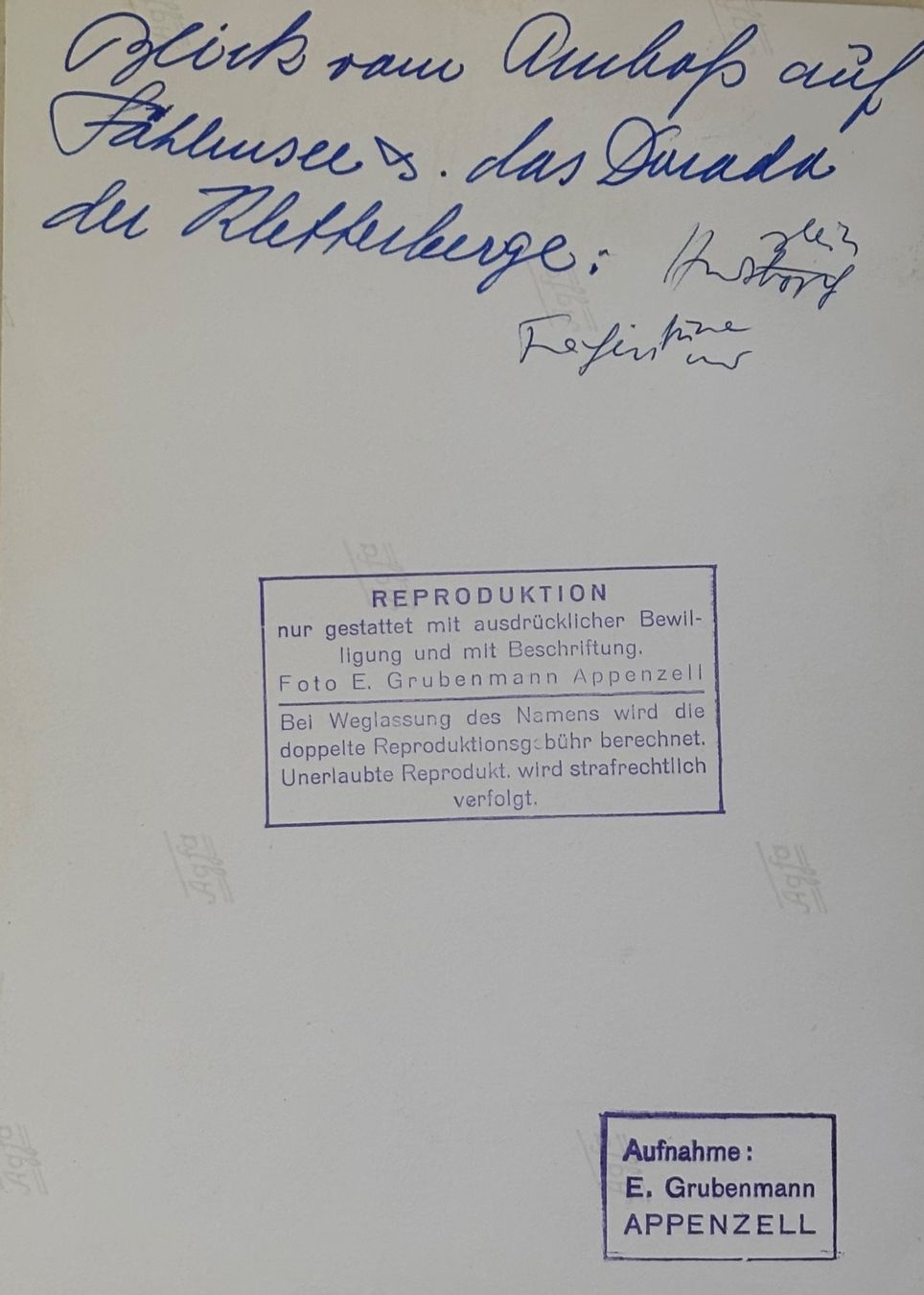 Cartes postales: Foto E. Grubenmann, Appenzell, 13 x 18 cm – D'occasion à Frauenfeld par Merk52 1