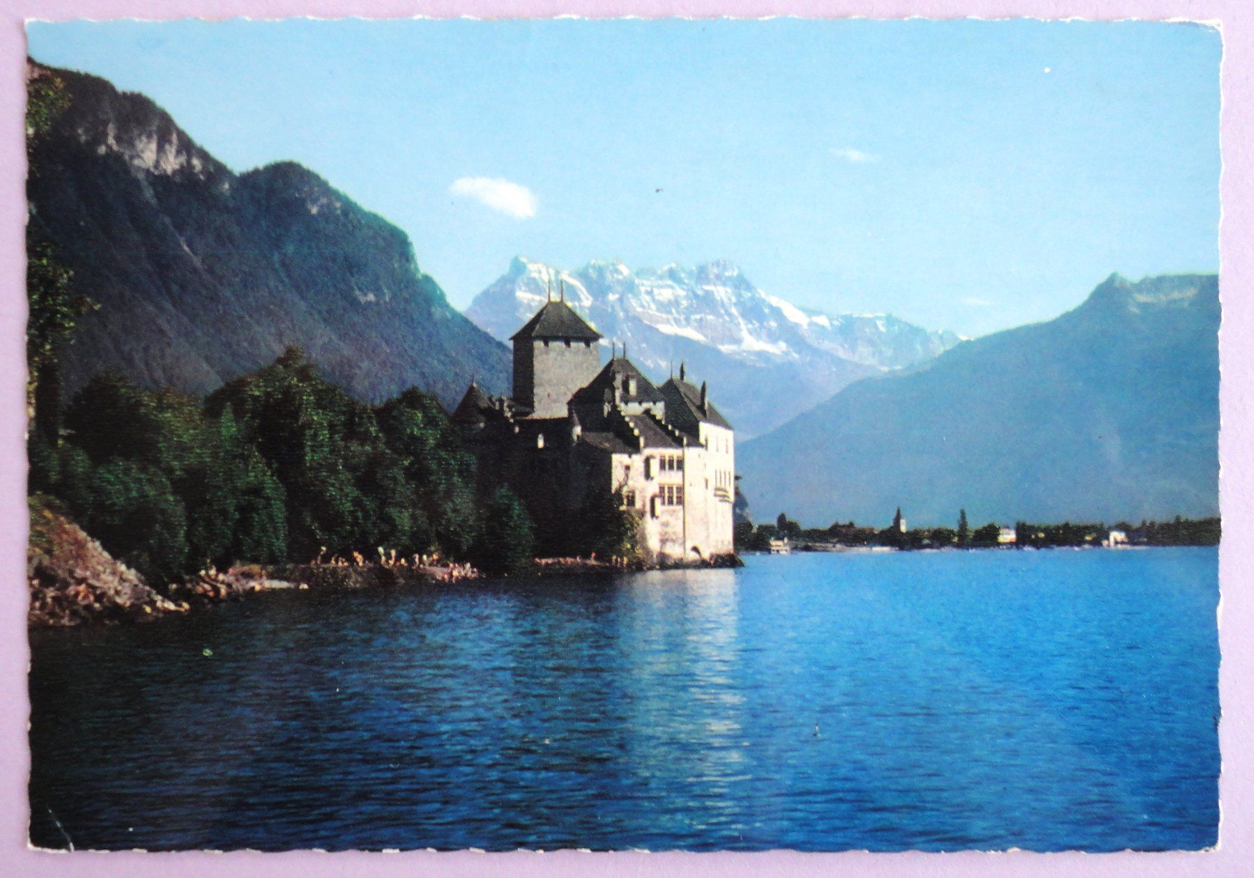 Cartoline postali: Château de Chillon et Dents du Midi – Difettoso da Fétigny venduto da Billy2miny