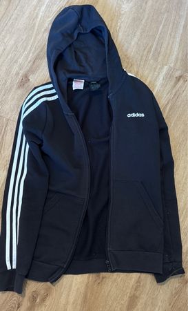 Adidas Kapuzenjacke mit Reissverschluss schwarz Grösse S