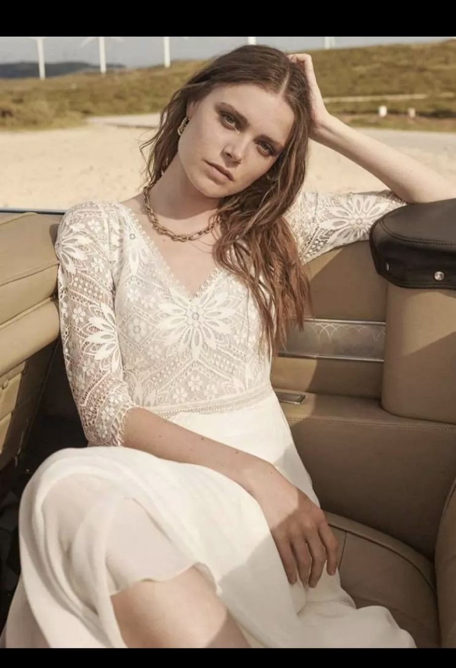 Vestiti: Hochzeitskleid Spitze Boho Langarm Weiss Grösse 44  – Nuovo e nell'imballaggio originale da Allschwil venduto da isalutza