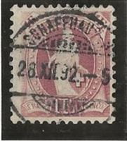stehende Helvetia 1Fr lila gest. Zu#71C Mi#63XC Vollst [5B3]