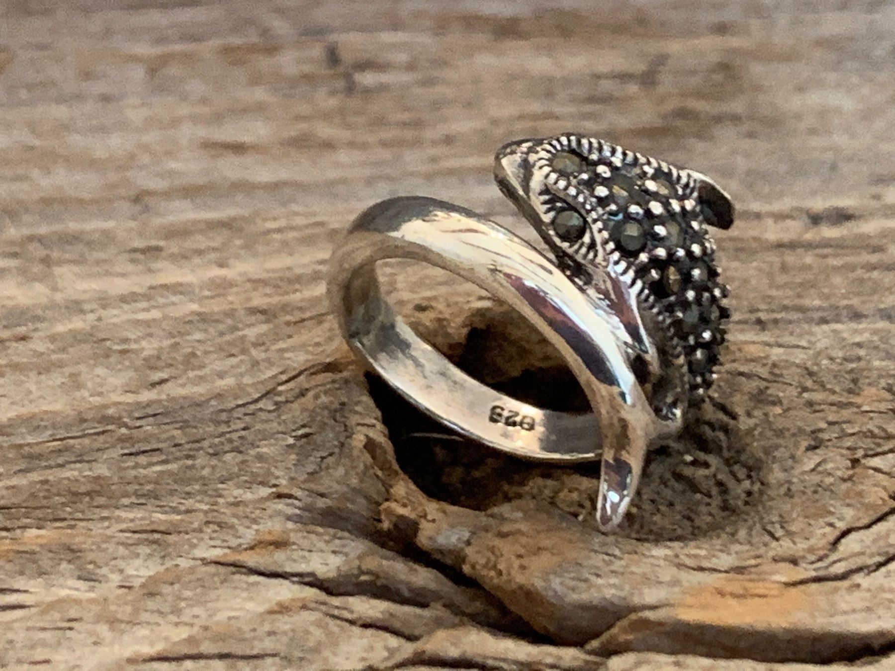 Ringe: Delfin Ring  Gr 56 - Silber 925 mit Markasiten – Neu (gemäss Beschreibung) aus Bern von Jiffy