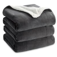 Flauschige Sherpa Kuscheldecke Sofadecke 220x240cm dick