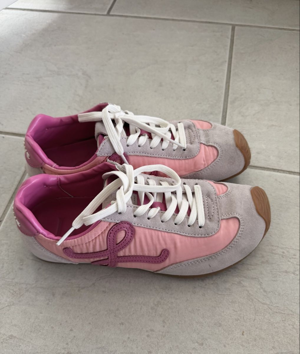 Damenschuhe: Sneakers Pink Suede Nylon Gr 39 – Gebraucht aus Arni AG von LunaMeadow