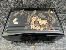 Asiatische Spieluhr, Schmuckschatulle, Japan, Vintage