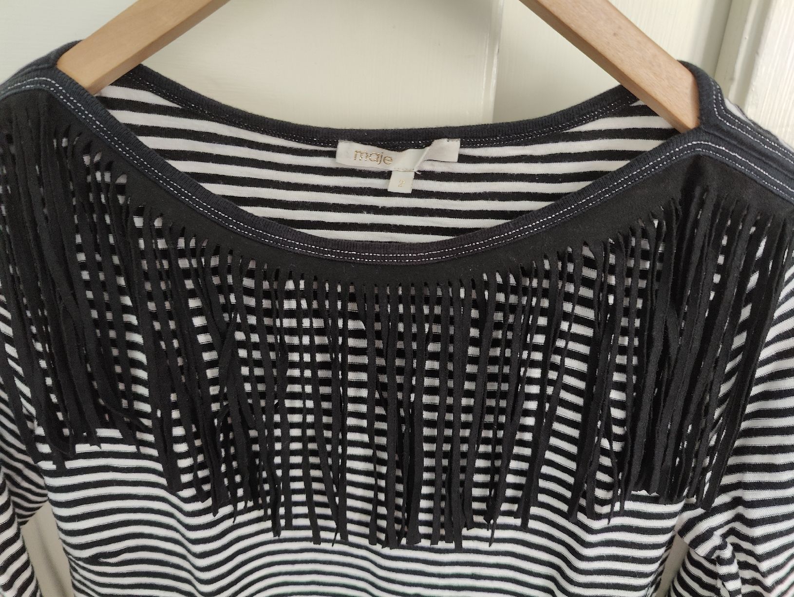 Maje T-shirt: Langsarm Maje Shirt mit Streifen – Usato da Bern venduto da linouma 2
