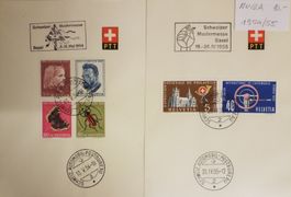 ZB93) 2 PTT Böglein mit Sonderstempel