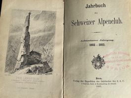 Jahrbuch des Schweizer Alpenclub S.A.C. 1882-1883, antik