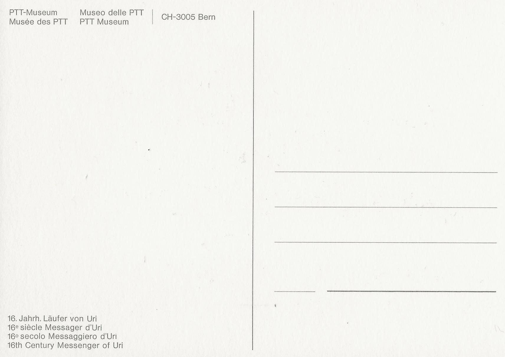 Cartoline postali: Uri, Post, Läufer, 16. Jh., Boscovits – Usato da Frauenfeld venduto da Merk52 1