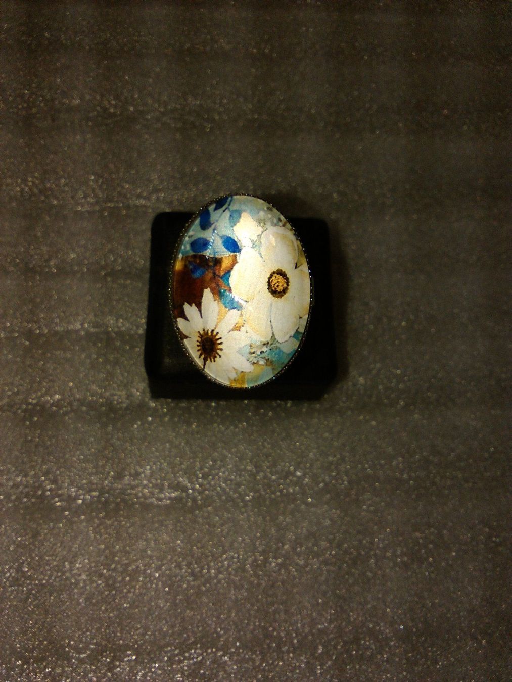 Ringe: RING EDELSTHAL,,,MIT BLUMEN,,,GLANZIG – Neu (gemäss Beschreibung) aus Basel von bijoutrie_4 3