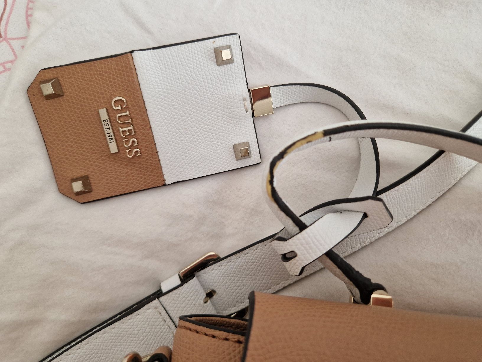 Guess Borse da donna: Guess Handtasche braun/weiss – Usato da Zürich venduto da Mani56 3