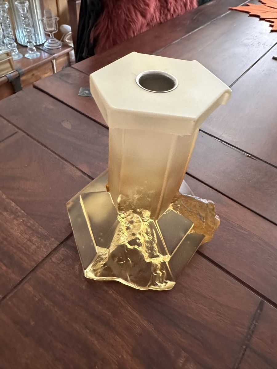 Portacandele: Kerzenhalter Glas Design schwer – Usato da Bern venduto da Ruhrallee
