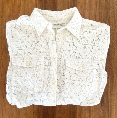 Weisse Spitzenbluse“Denim & Supply” von Ralph Lauren, Gr. XS