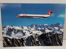 SWISSAIR _ McDonnell Douglas DC-9 mit Cockpit _ 6 Postkarten