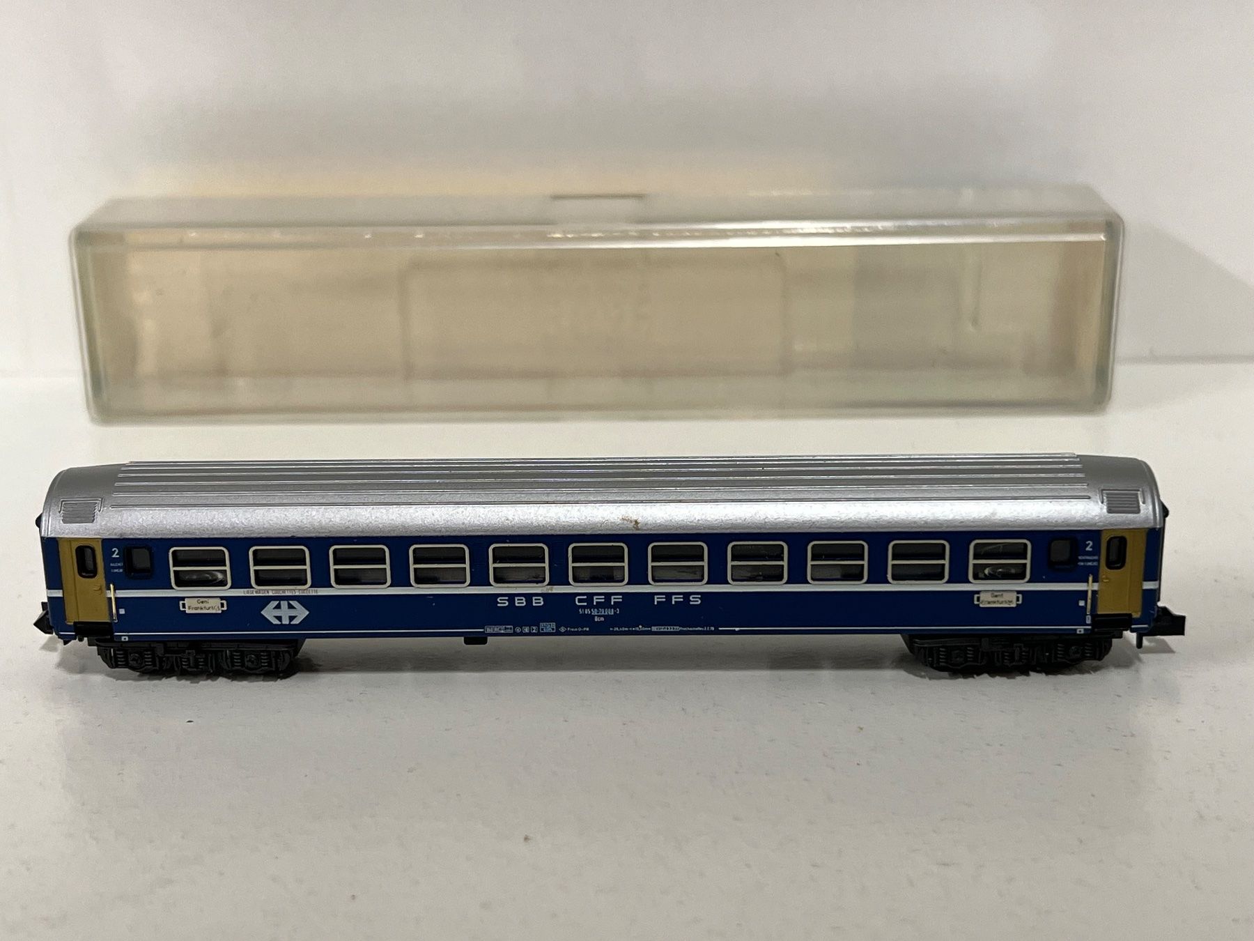 Trix Modellini di ferrovie: Minitrix Spur N SBB Personenwagen 2.Kl. – Usato da Geroldswil venduto da TopTrain54