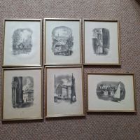 Eine Sammlung von 6 gerahmten Grafiken