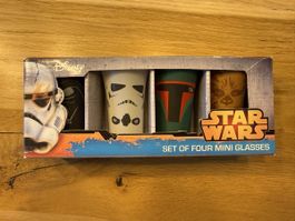 Star Wars Mini Glaeser Set, 4 Stk., Neuwertig, Disney
