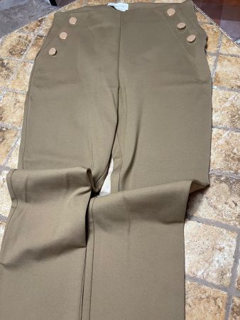 Anna Molinari pantaloni L-di viscosa in colore caramello