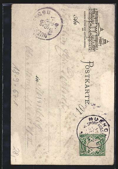 Cancelleria postale: München, Allgemeine Deutsche Sport-Auss – Usato da Berlin venduto da bartko-reher 1