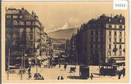 Geneve - Rue de Mont Blanc - Tram