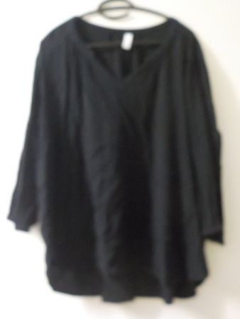 Schwarze Bluse, XXL,  locker leicht, angenehm (44)