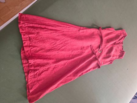 Sommerkleid 100% Leinen 40, rot
