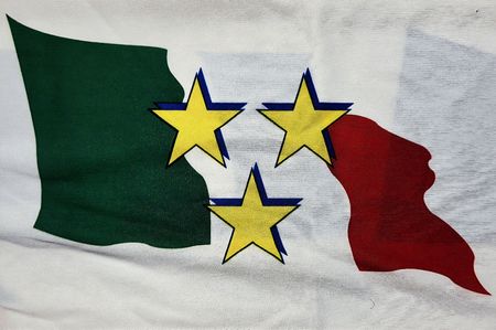 écharpe légère italie forza azzurri - euro 2000