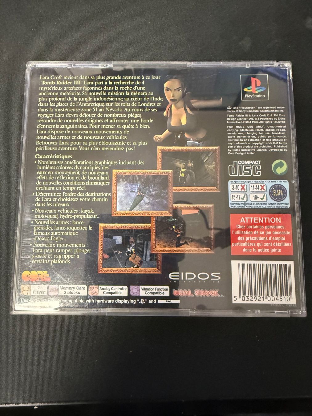 Sony Giochi: Tomb Raider 3 Les Aventures De Lara Croft - PS1 – Usato da Pont-de-la-Morge venduto da Darfal 2