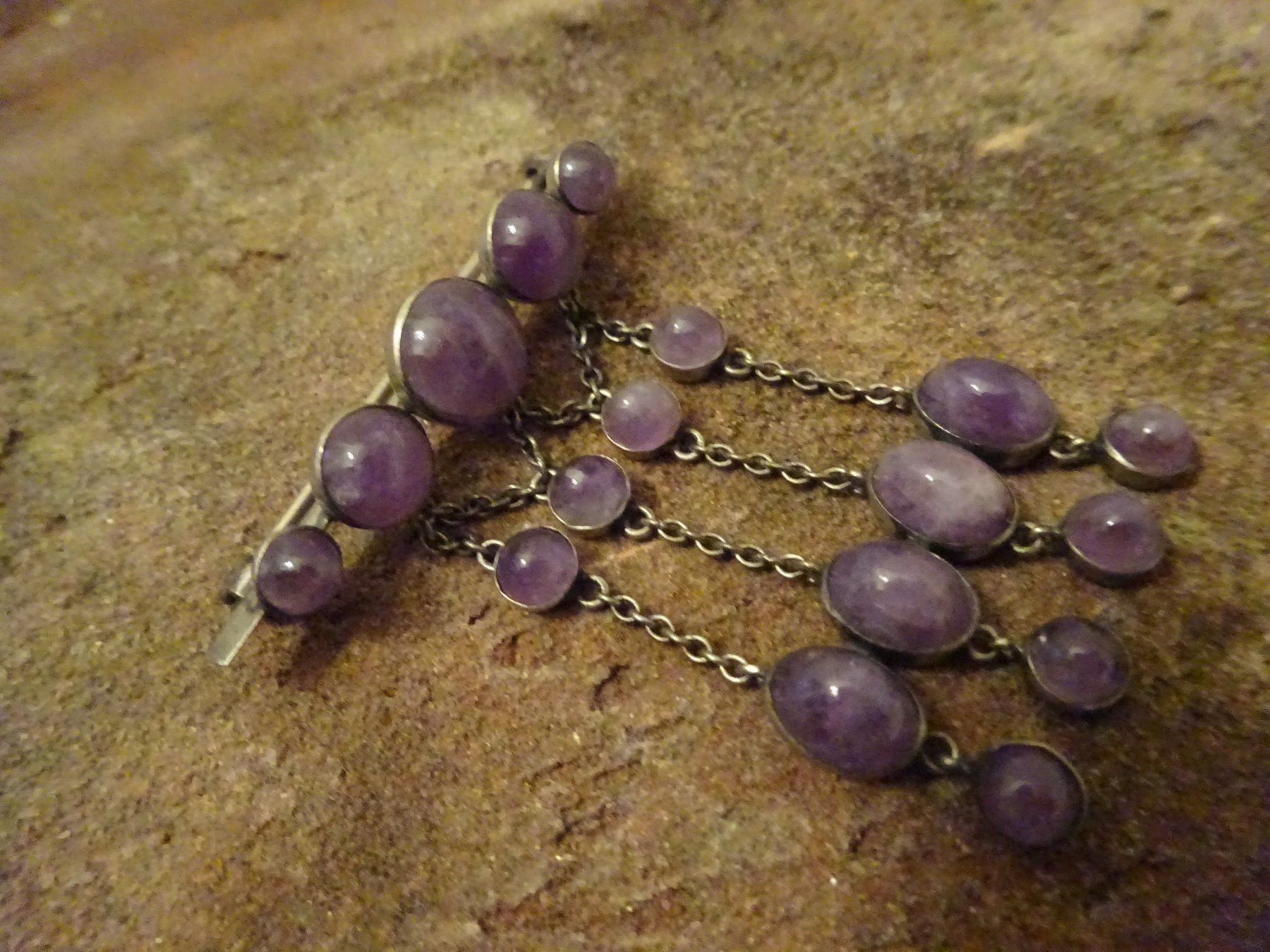 Spille & Fermagli: Brosche Amethyst Jugendstil / 800 Silber – Usato da Esslingen venduto da FetteSchnecke 5