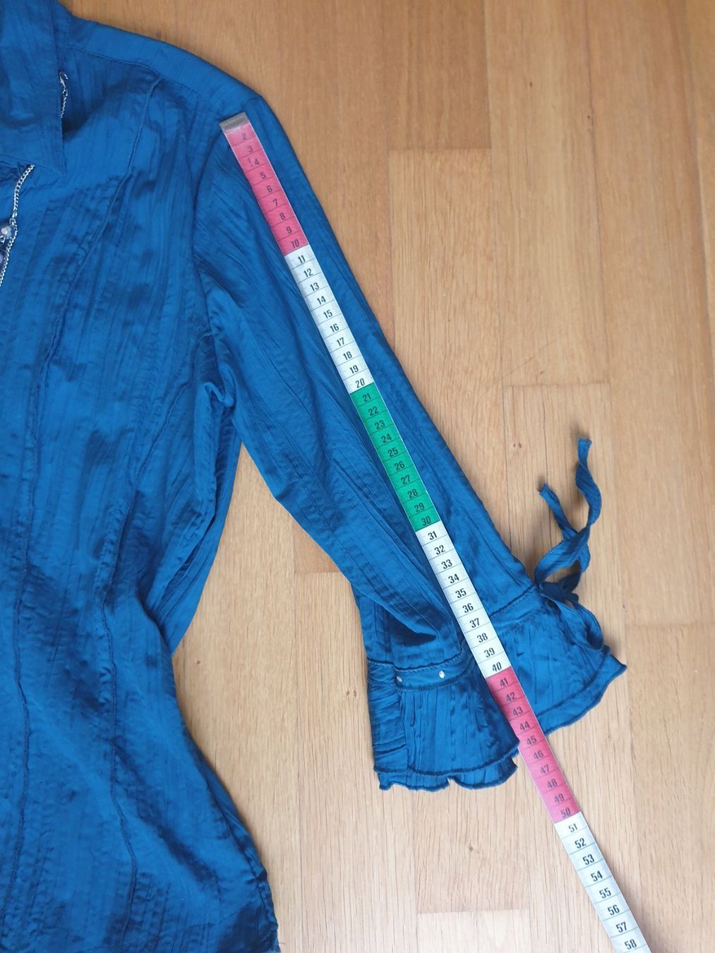 C&A Camicette: Damen Bluse, mit Halskette, petrol, Gr. 40 – Usato da Möriken AG venduto da pam66 5
