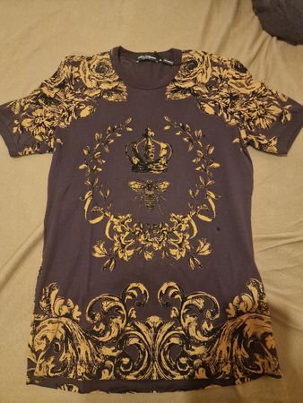 t-shirt dolce gabana "napoleon bee crown baroque"