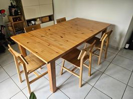 Ausziehtisch Massivholz Kiefer ausziehbar IKEA STORNÄS
