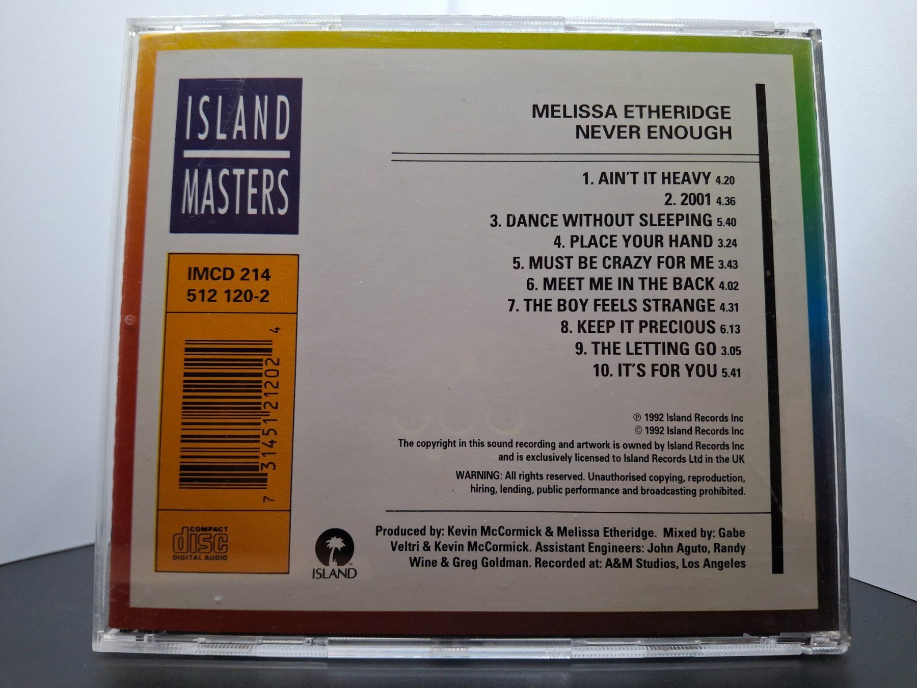 CDs: Melissa Etheridge – Never Enough – Gebraucht aus St.Gallen von jalamusic 1
