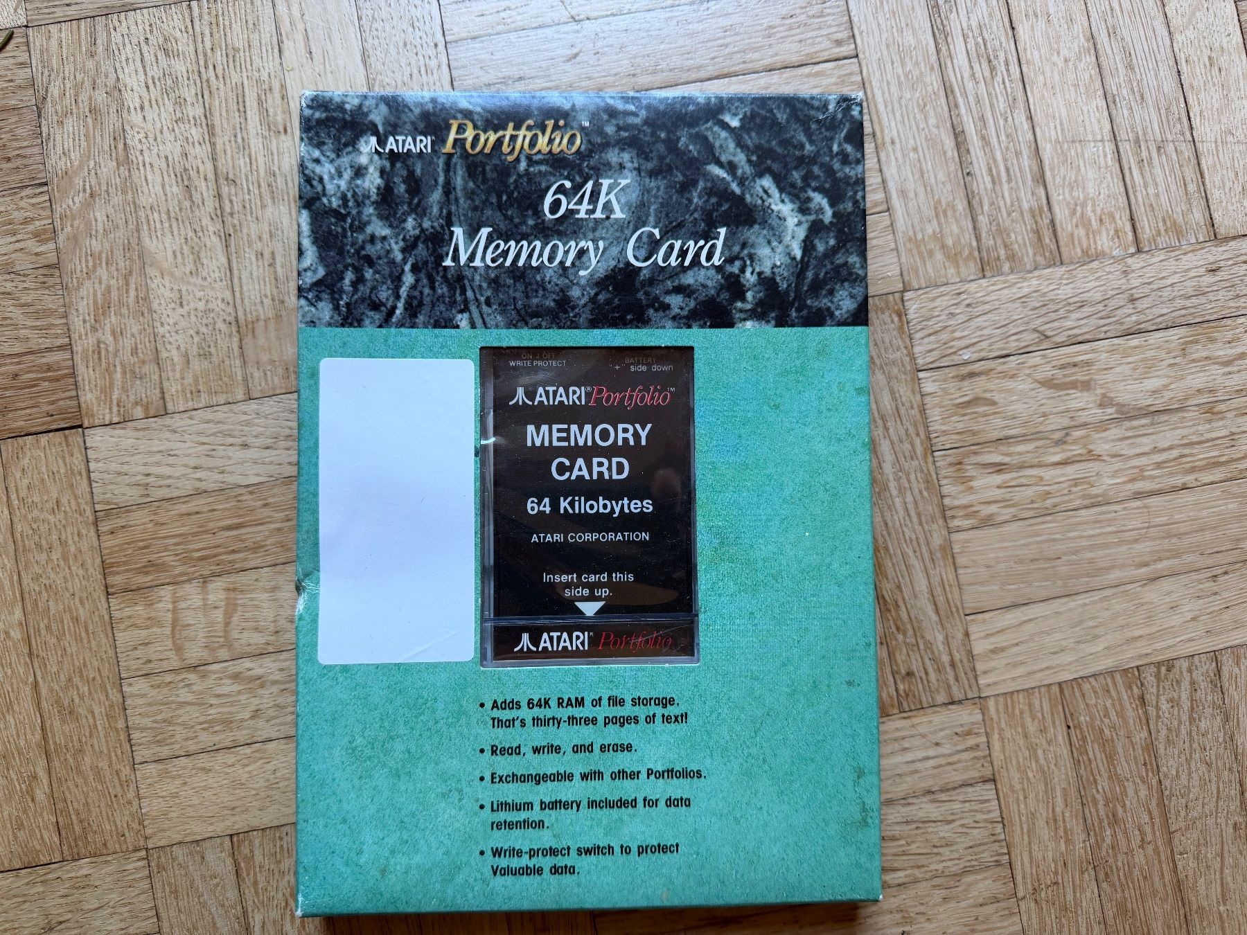 Atari Palmari: Atari Portfolio 64K Memory Card CIB – Usato da Adliswil venduto da synchrot