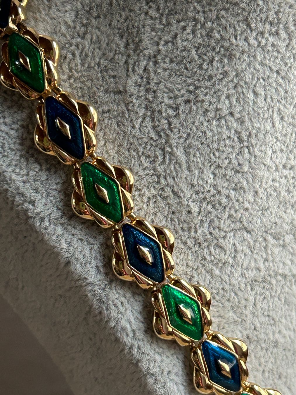 Ketten: Vintage Kette Emaille grün blau – Gebraucht aus Basel von bellespirit 2