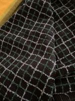 Stoff Meterware schwarz kariert 146x215  Cm