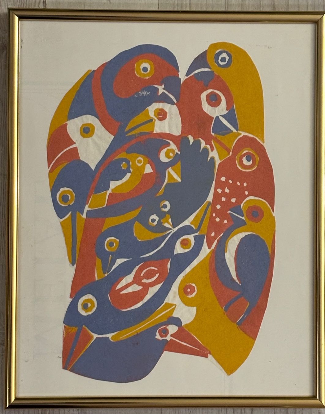 Dipinti: WALTER WINTER, 1986 Mischtechnik, farbenstarkes Vogelmotiv – Usato da Rütihof venduto da til_68lp 2