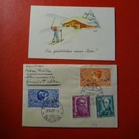 1937, J81-J84, MINI-Satzbrief mit Inhalt: Karte - Qualität!