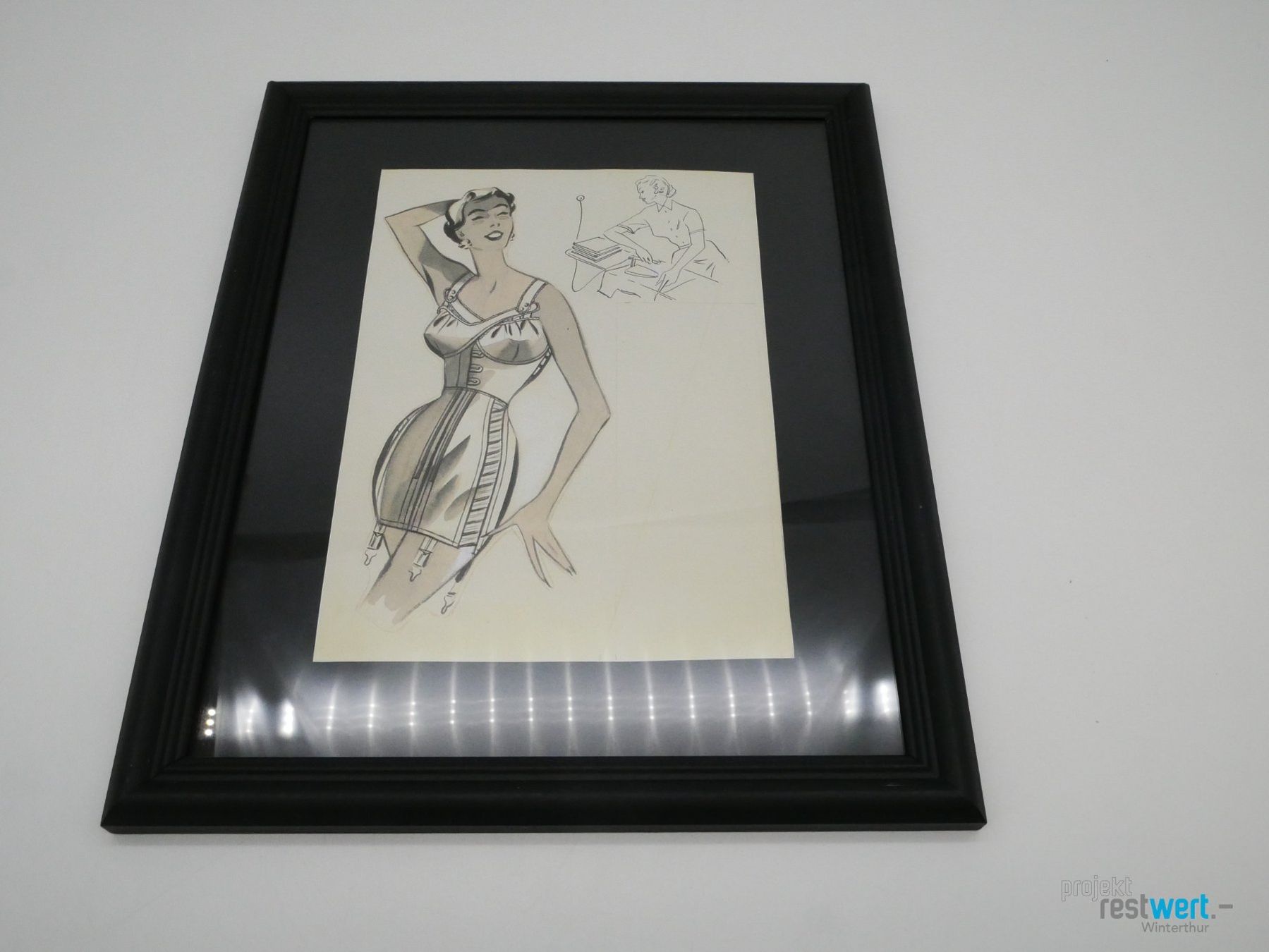 Foto & Immagini: LIBELLE Vintage Modeillustration im Rahmen 27x33cm – Usato da Winterthur venduto da Restwert_Winterthur