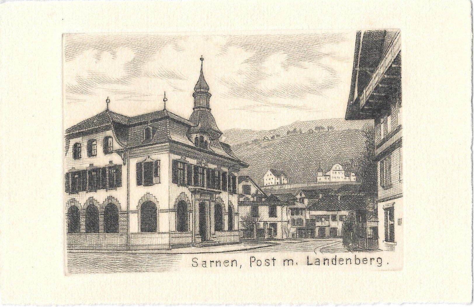 Cartoline postali: Sarnen Post mit Landenberg – Usato da Olten venduto da clotaldi