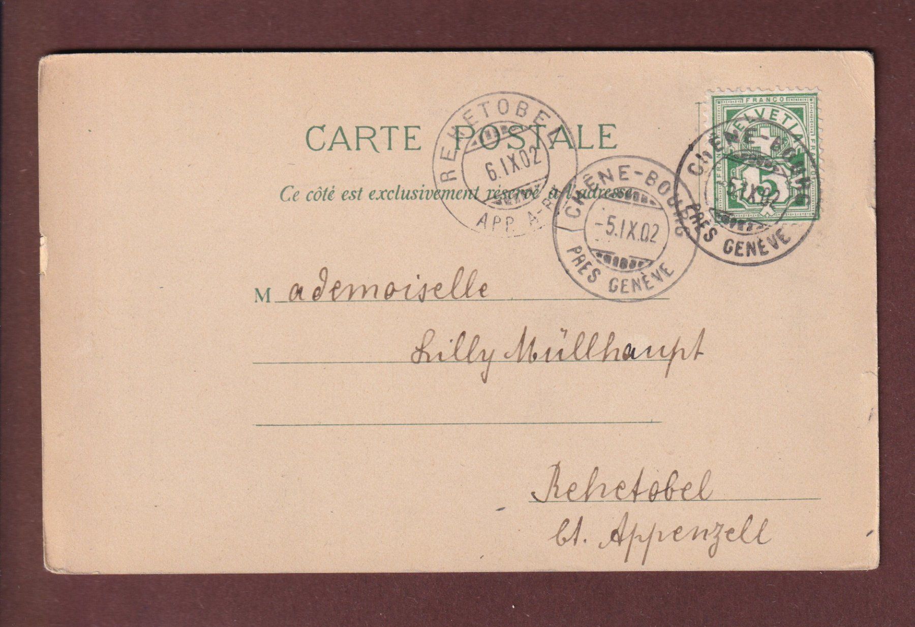 Cartoline postali: LAUSANNE - Château et Cathédrale - 1902 – Usato da Pully venduto da nicecards 1