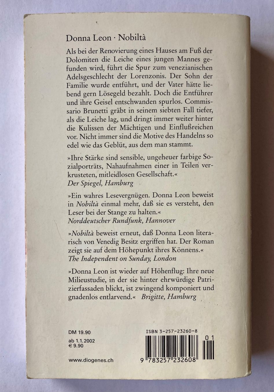 Libri: Donna Leon, Fall 7: Nobiltà - Taschenbuch – Usato da Bubendorf venduto da Alpenheidi 1