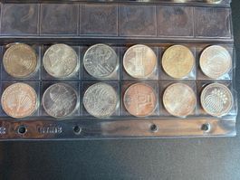 12 Sonder- 5 DM Münzen  Silber v 1974  (4)