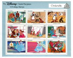 Block "Walt Disney. Cinderella". Grenada