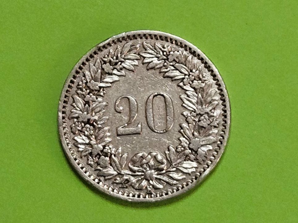 Tutti le monete: 20 Rappen 1913 s – Usato da Hinwil venduto da Bell1894 1