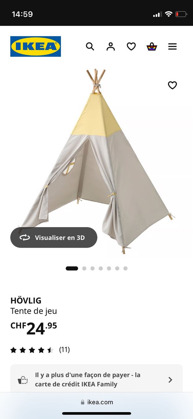 Casette per bambini: Tipi IKEA comme neuf – Usato da Savagnier venduto da ManmanG