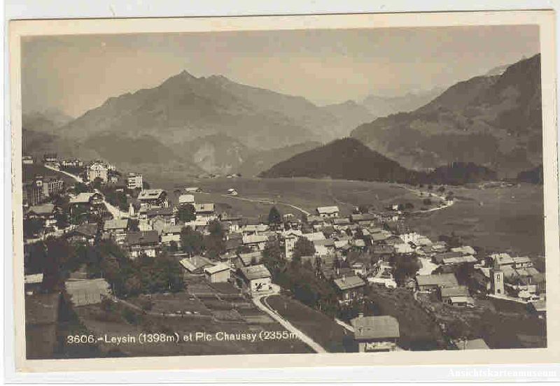 Cartoline postali: Leysin - et Pic Chassy + ca. 1925 – Usato da Emmenbrücke venduto da teestube