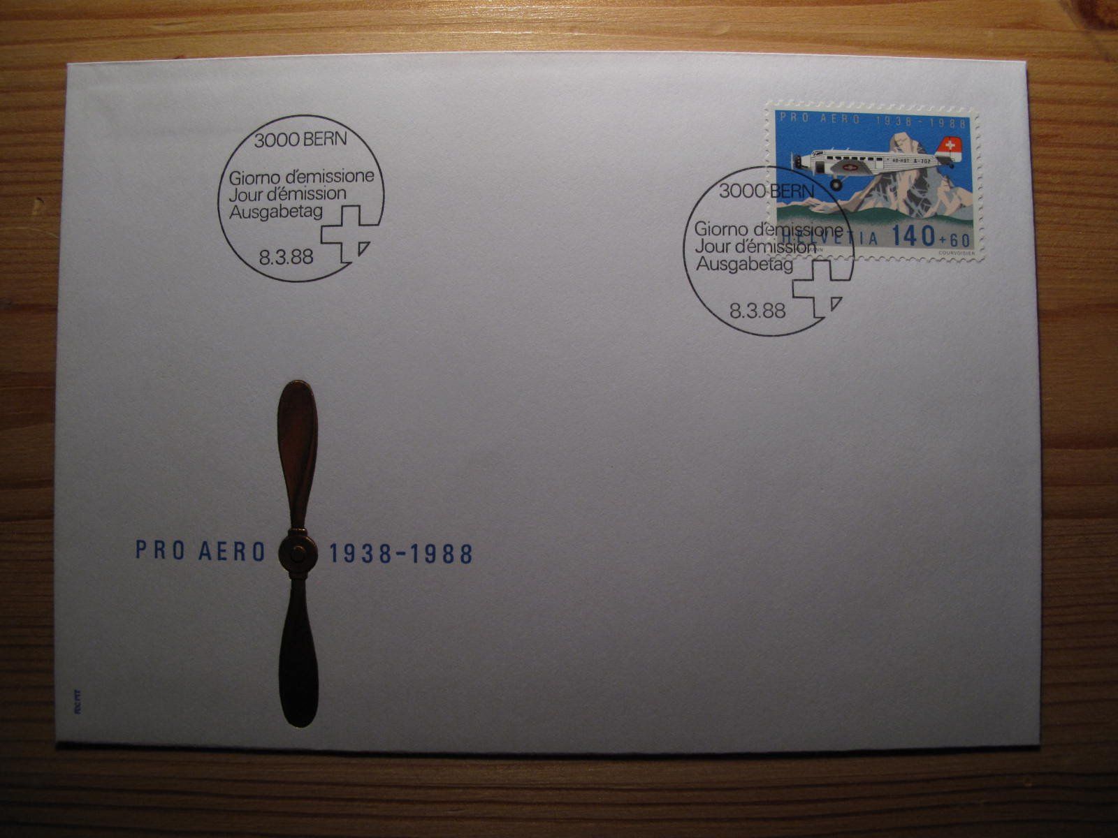Tutti i francobolli: Pro Aero 1988 FDC – Usato da Wil SG venduto da fva01