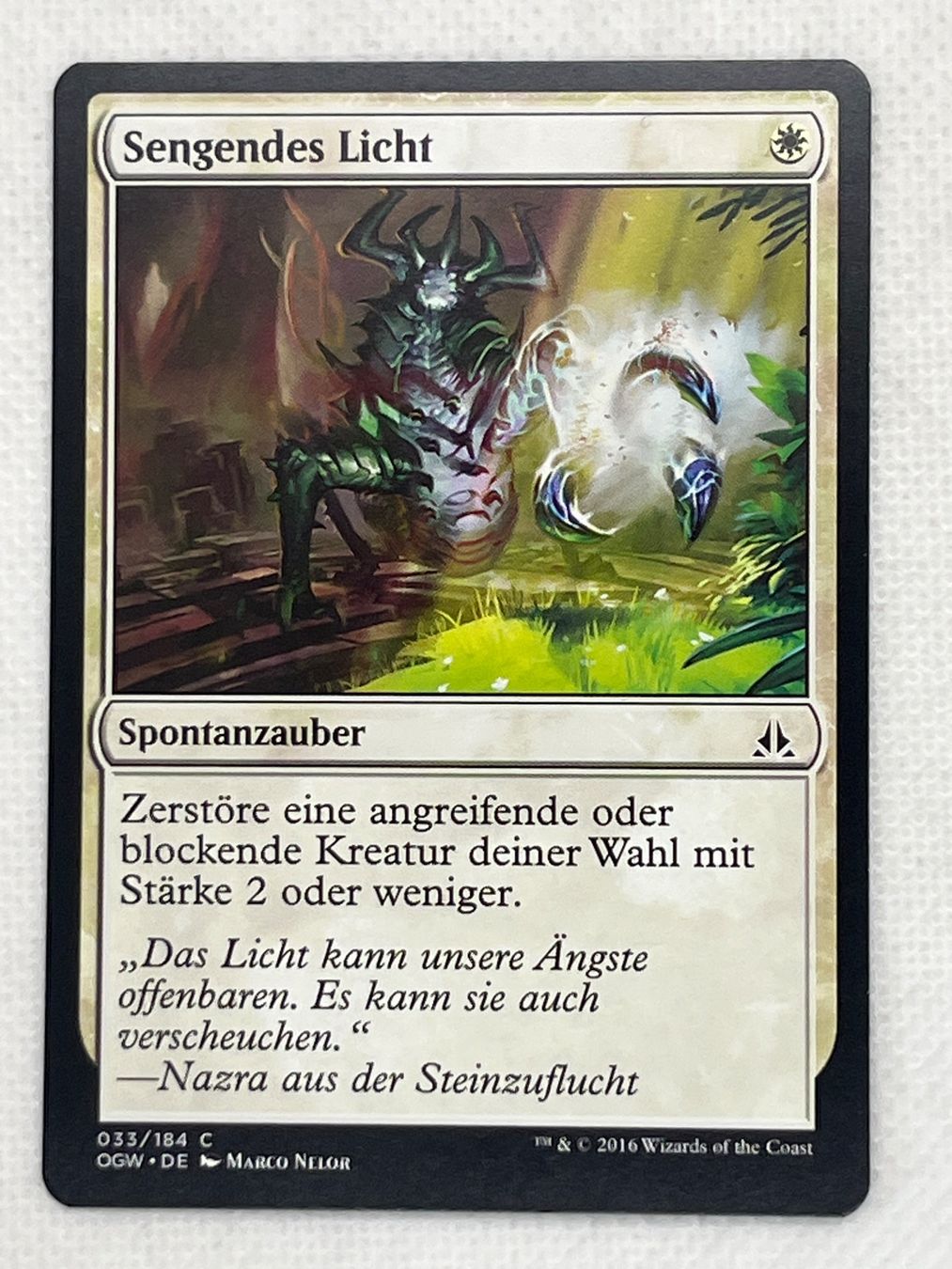 Magic The Gathering Carte collezionabili: MTG Sengendes Licht OGW 33 Deutsch Common – Usato da Hinterkappelen venduto da Kim1992