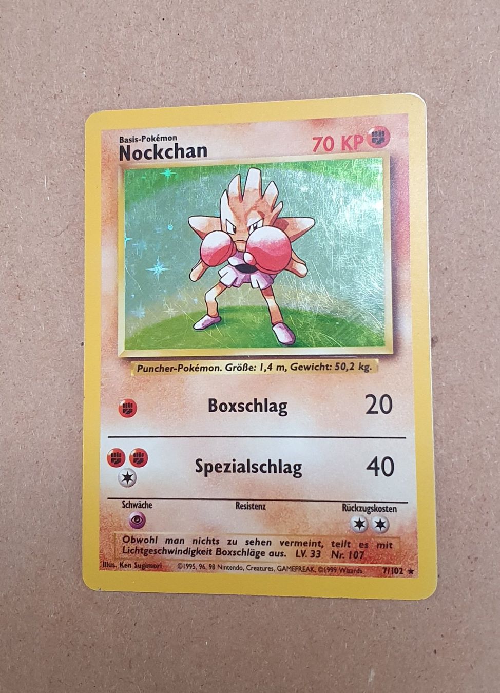 Pokémonkarte Nockchan Holo 7/102 *, DE, 1999 (Gebraucht) in Jona für ...
